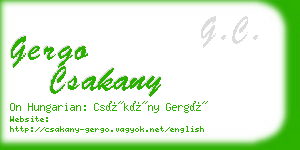 gergo csakany business card